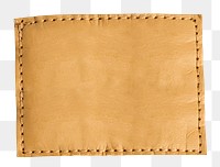 Leather label png mockup for apparel brand