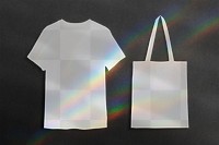 Apparel transparent mockup png with t-shirt and tote bag