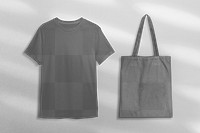 Apparel mockup png with t-shirt and tote bag