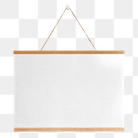 Hanging blank sign png mockup 