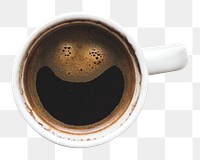 Coffee png cup mockup americano aerial view