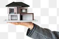 Model house png mockup with home loan campaign