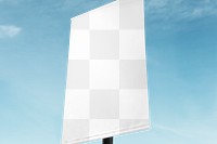 Poster sign mockup png under blue sky