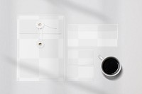 Simple corporate identity mockup png branding stationery set