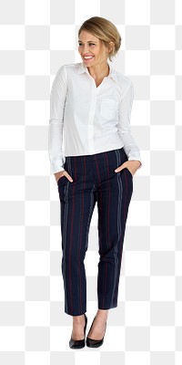Cheerful young businesswoman transparent png