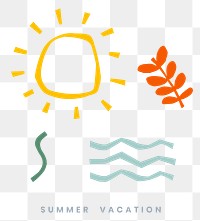 Png aesthetic badges with summer vacation for plain t-shirts