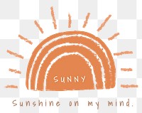 Png aesthetic badges with positive quote for plain t-shirts sunshine on my mind