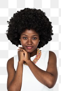Young black woman transparent png