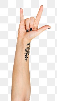 ILY png hand gesture sticker, love sign language on transparent background