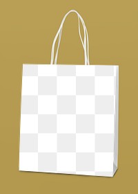 White paper bag mockup design element 