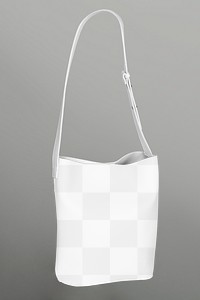 White shoulder bag mockup design element 