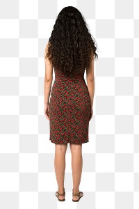 Woman rear view shoot in a studio mockup 