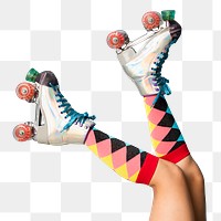 Legs in a roller skates shoes transparent png