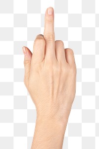 Hand showing middle finger transparent png
