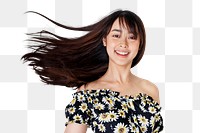 Cheerful teenager girl in studio shoot transparent png