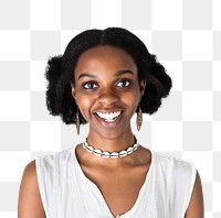 Cheerful African American girl transparent png