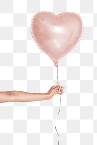 Pink heart balloon transparent png 
