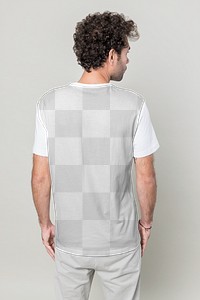 Back view of man in t-shirt transparent png