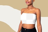 Png bandeau top mockup transparent on brown background