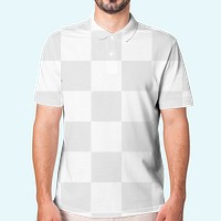 Png polo shirt transparent mockup men’s fashion studio shoot