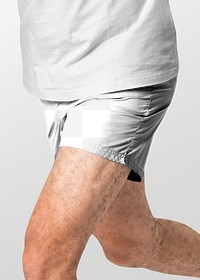 Shorts png mockup transparent men&rsquo;s sportswear fashion closeup