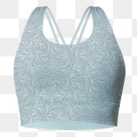 Png racerback sports bra floral mockup women’s sportswear apparel back view