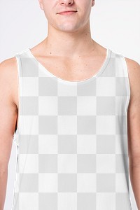 Png tank top transparent mockup men’s summer apparel shoot