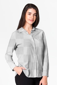 Blouse png mockup transparent women’s casual fashion