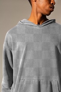 Png hoodie transparent mockup winter fashion studio shoot