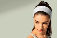 Png headband transparent mockup women’s sportswear fashion shoot