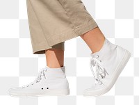 Png plain sneakers white mockup unisex streetwear fashion shoot