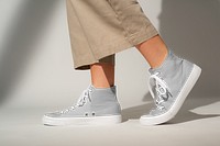 Png plain sneakers transparent mockup unisex streetwear fashion shoot