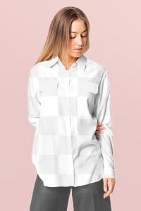 Shirt png mockup transparent women’s casual fashion