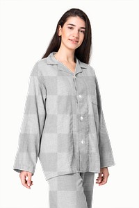 Png pajamas transparent mockup women&rsquo;s nightwear studio shoot