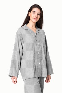 Png pajamas transparent mockup women’s nightwear studio shoot