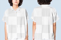 Blouse png mockup transparent women&rsquo;s casual fashion