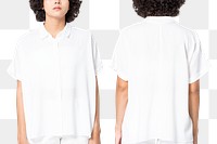 Blouse png mockup in white women&rsquo;s casual fashion