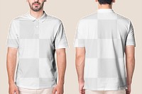 Png polo shirt mockup transparent men’s casual business wear