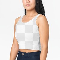 Png tank top mockup transparent women&rsquo;s summer apparel