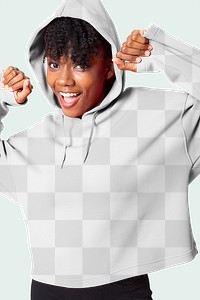 Png hoodie transparent mockup winter fashion studio shoot