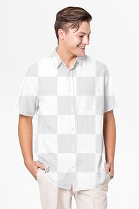 Shirt png mockup transparent men’s casual wear