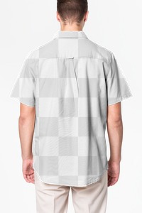 Shirt png mockup transparent men&rsquo;s casual wear rear view
