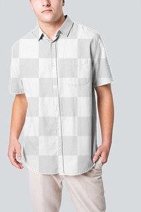 Png men&rsquo;s shirt transparent mockup apparel studio shoot