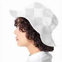 Png bucket hat transparent mockup apparel fashion shoot