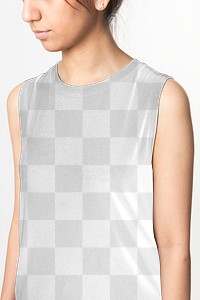 Png simple tank top mockup transparent women&rsquo;s fashion shoot