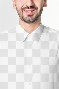 Png men’s shirt transparent mockup apparel studio shoot