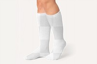 Socks png mockup transparent, apparel branding design