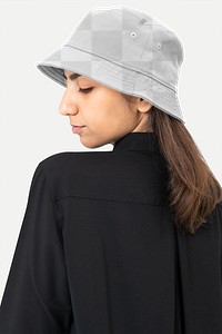 Png bucket hat transparent mockup apparel fashion shoot