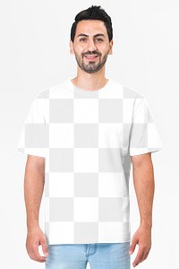 T-shirt png mockup transparent men&rsquo;s casual apparel