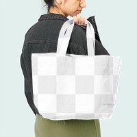 Png tote bag transparent mockup accessory studio shoot